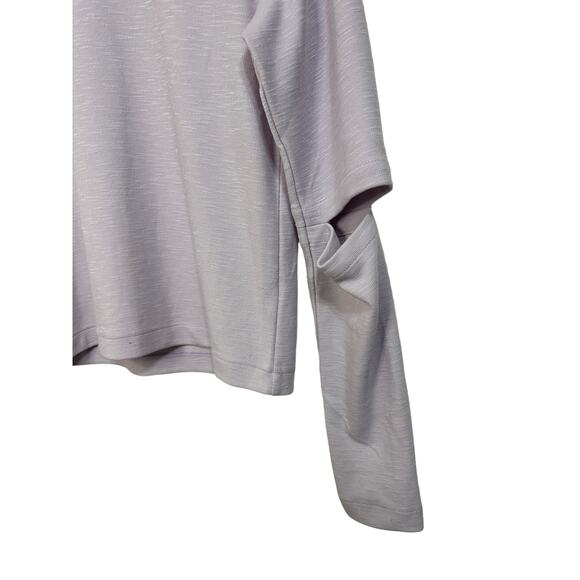 Line and Dot mock neck slit sleeve lavender sweater size Small #LT2581B‎ - Picture 2 of 5